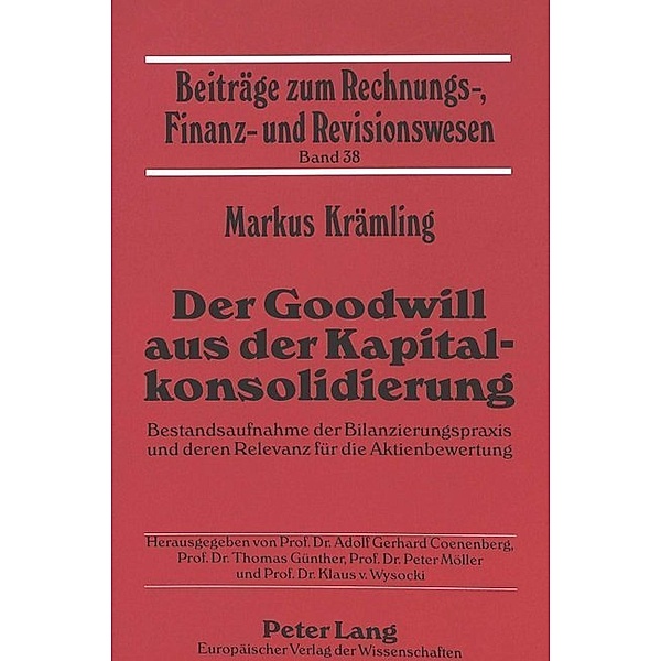 Der Goodwill aus der Kapitalkonsolidierung, Markus Krämling