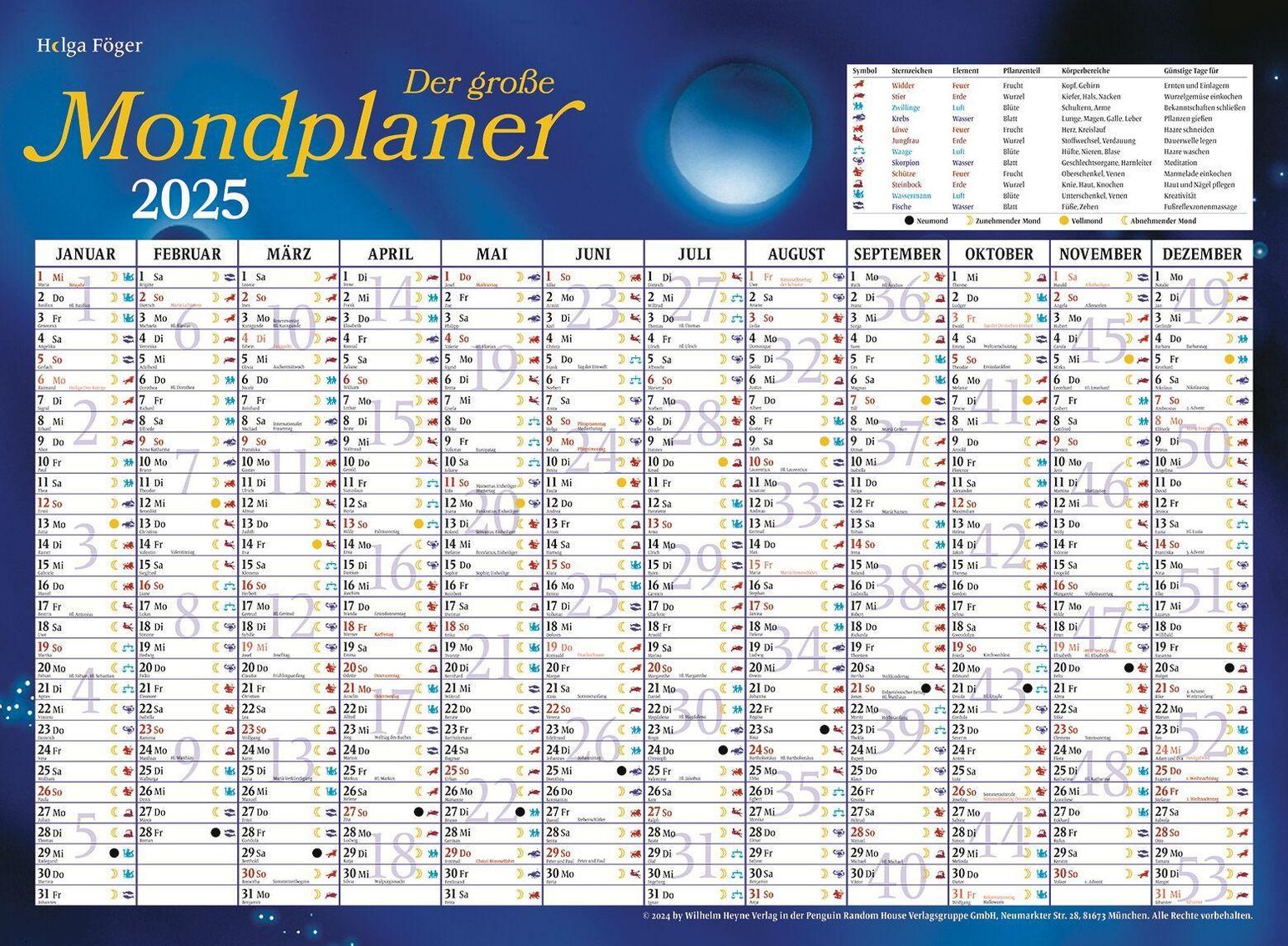 Der große Mondkalender 2025 - Kalender bei Weltbild.de bestellen