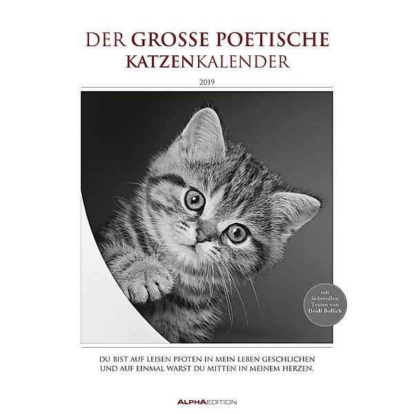 Der große poetische Katzenkalender 2019, ALPHA EDITION