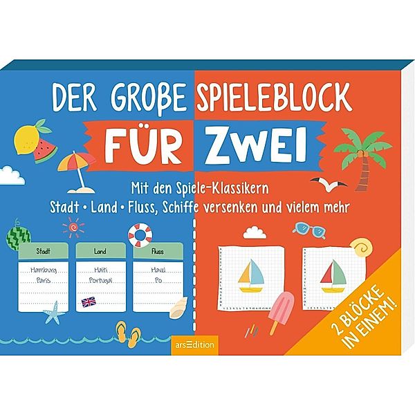 ars edition Der grosse Spieleblock für zwei