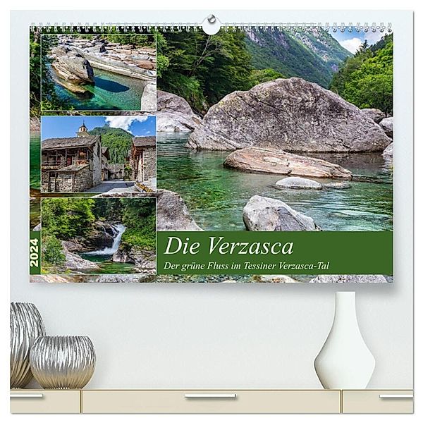 Der grüne Fluss (hochwertiger Premium Wandkalender 2024 DIN A2 quer), Kunstdruck in Hochglanz, Ursula Di Chito