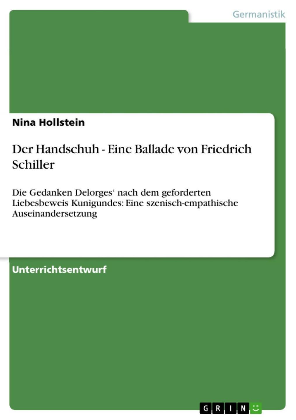 Der Handschuh - Eine Ballade von Friedrich Schiller eBook v. Nina Hollstein  | Weltbild
