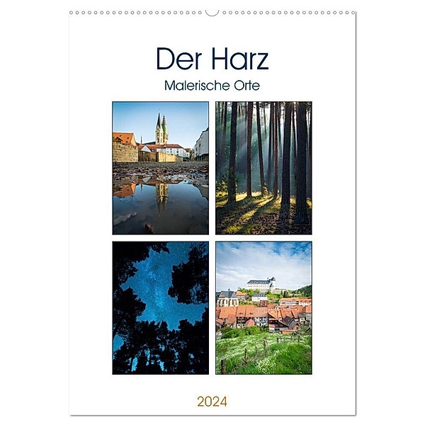 Der Harz - Malerische Orte (Wandkalender 2024 DIN A2 hoch), CALVENDO Monatskalender, Martin Wasilewski