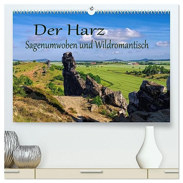 Der Harz - Sagenumwoben und Wildromantisch (hochwertiger Premium Wandkalender 2024 DIN A2 quer), Kunstdruck in Hochglanz, LianeM