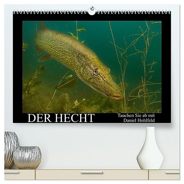 Der Hecht - Tauchen Sie ab mit Daniel Hohlfeld (hochwertiger Premium Wandkalender 2024 DIN A2 quer), Kunstdruck in Hochglanz, Daniel Hohlfeld