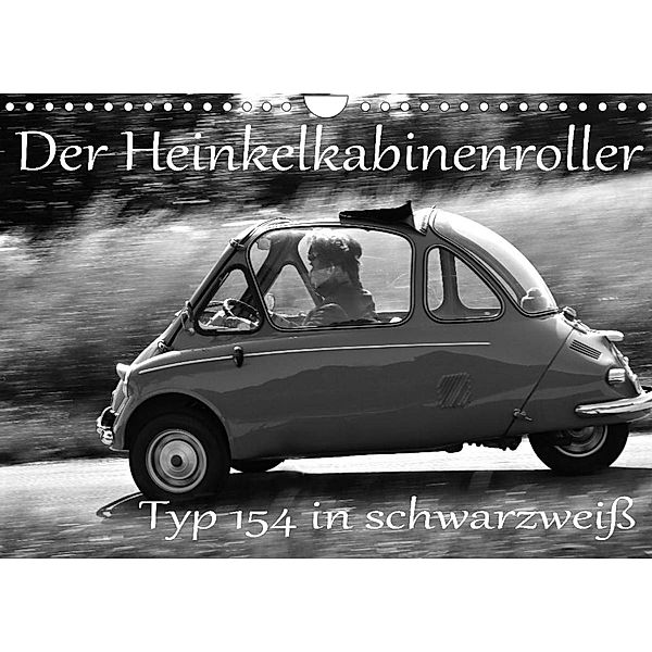 Der Heinkel Kabinenroller Typ 154 in schwarzweiß (Wandkalender 2023 DIN A4 quer), Ingo Laue