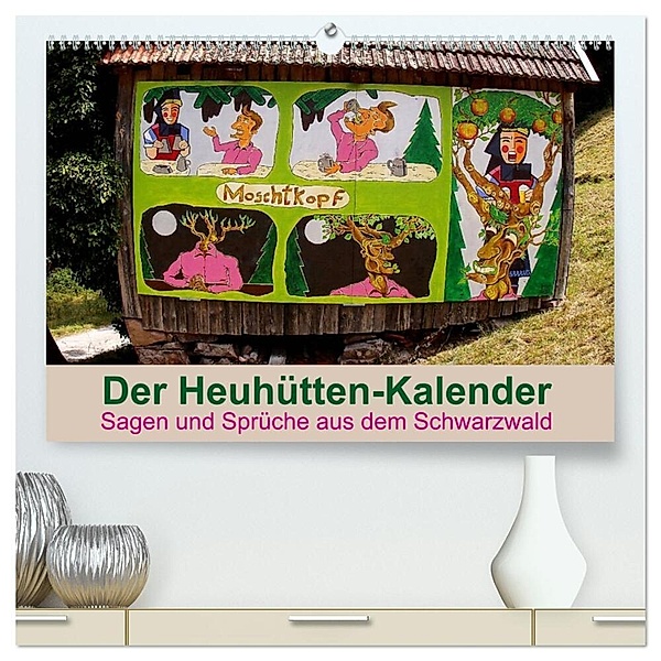 Der Heuhütten-Kalender (hochwertiger Premium Wandkalender 2024 DIN A2 quer), Kunstdruck in Hochglanz, Michael Weiler