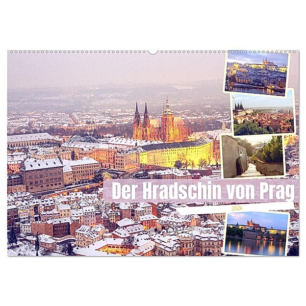 Der Hradschin von Prag (Wandkalender 2024 DIN A2 quer), CALVENDO Monatskalender, Drachenkind-Fotografie
