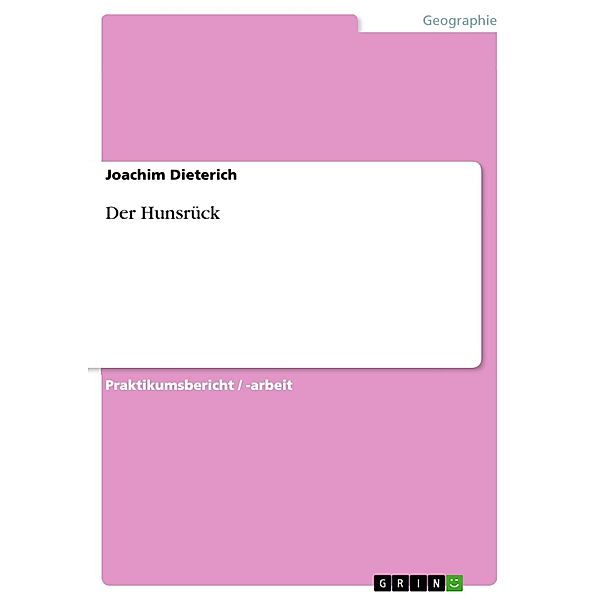 Der Hunsrück, Joachim Dieterich