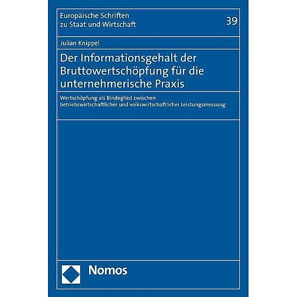 Der Informationsgehalt der Bruttowertschöpfung für die unternehmerische Praxis, Julian Knippel