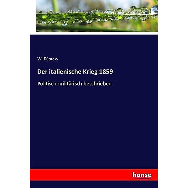 Der italienische Krieg 1859, W. Rüstow