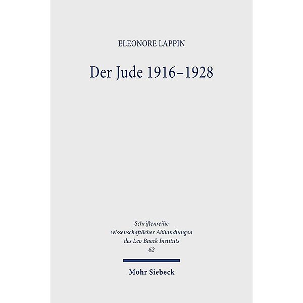 Der Jude 1916 - 1928, Eleonore Lappin