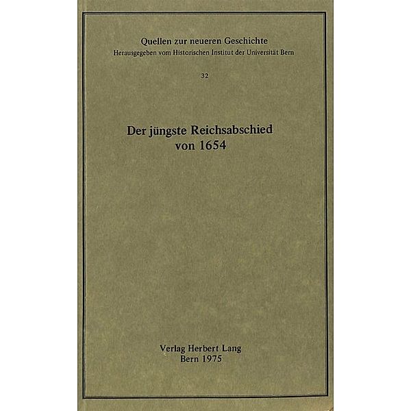 Der jüngste Reichsabschied von 1654