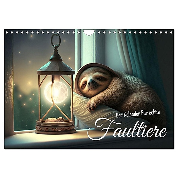 Der Kalender für echte Faultiere (Wandkalender 2024 DIN A4 quer), CALVENDO Monatskalender, artefacti