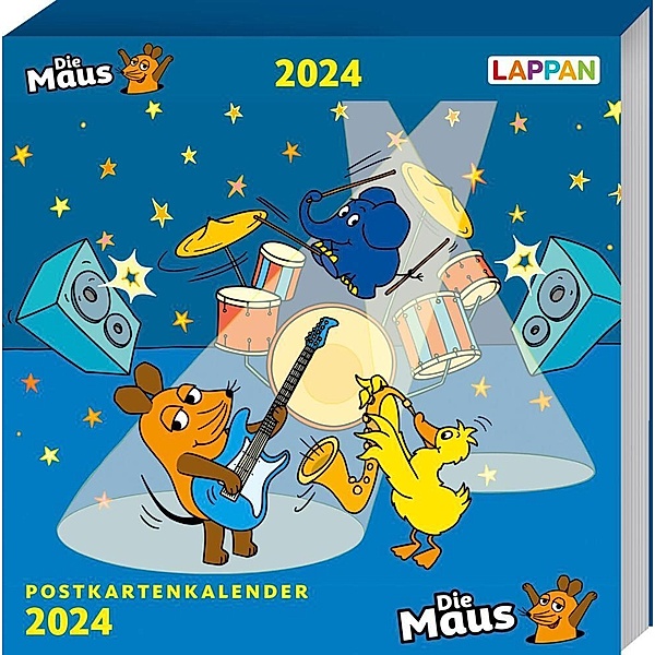 Der Kalender mit der Maus - Postkartenkalender 2024, Lappan Verlag