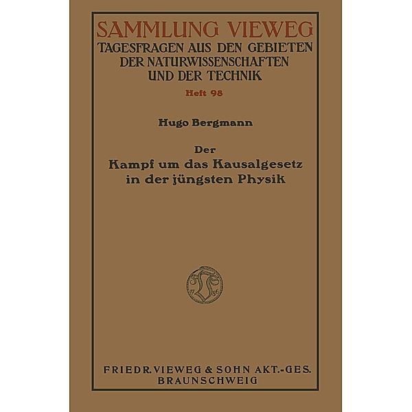 Der Kampf um das Kausalgesetz in der jüngsten Physik, Shemu'el Hugo Bergman