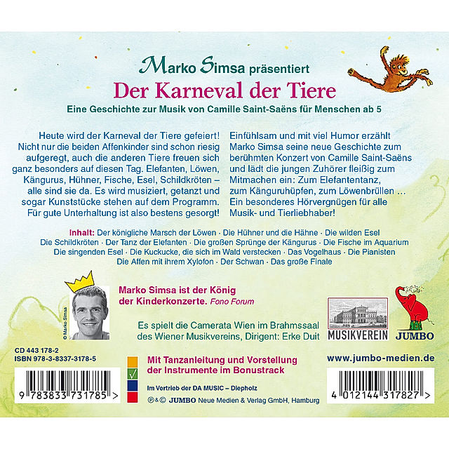 Der Karneval der Tiere, 1 Audio-CD Hörbuch günstig bestellen