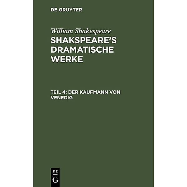 Der Kaufmann von Venedig, William Shakespeare