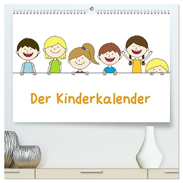 Der Kinderkalender (hochwertiger Premium Wandkalender 2024 DIN A2 quer), Kunstdruck in Hochglanz, FloBo