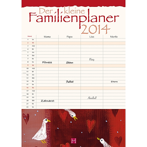 Der kleine Familienplaner 2014