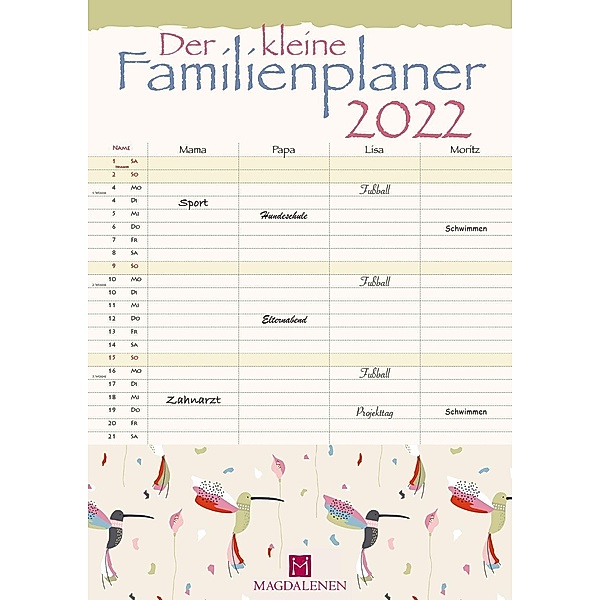 Der kleine Familienplaner 2022