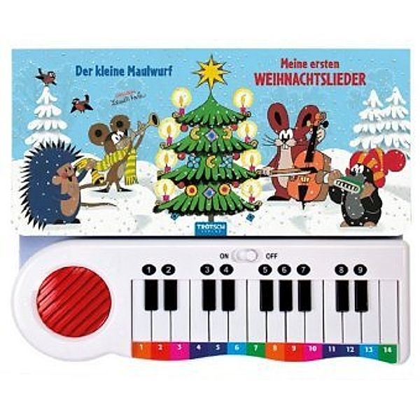 Der kleine Maulwurf - Meine ersten Weihnachtslieder, m. Klaviertastatur