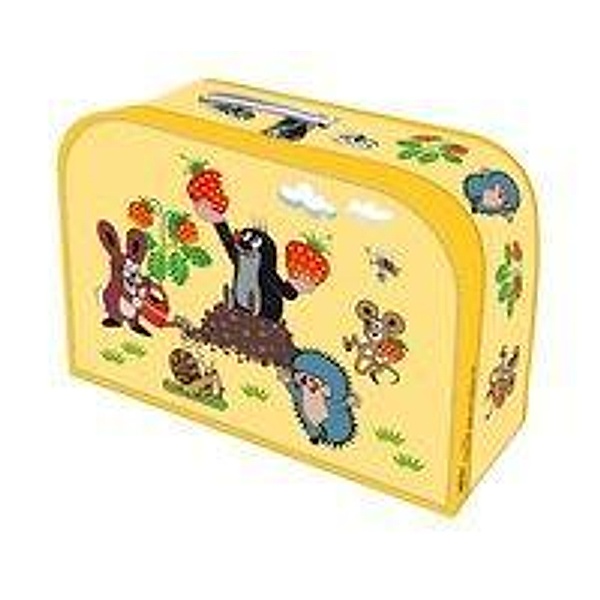 Der kleine Maulwurf Spielzeugkoffer Pappkoffer gelb medium, Kinderkoffer