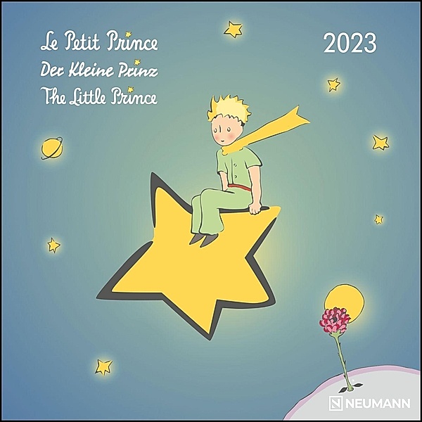 Der Kleine Prinz 2023 - Wand-Kalender - Broschüren-Kalender - 30x30 - 30x60 geöffnet - Kinder-Kalender - Illustrationen, Antoine de Saint-Exupéry