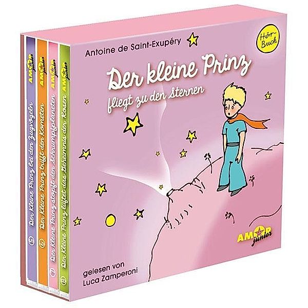 Der kleine Prinz fliegt zu den Sternen, Box II (Folgen 5 bis 8) gelesen von Luca Zamperoni, 4 Audio-CDs, Antoine de Saint-Exupéry, Antoine de Saint-Exupéry