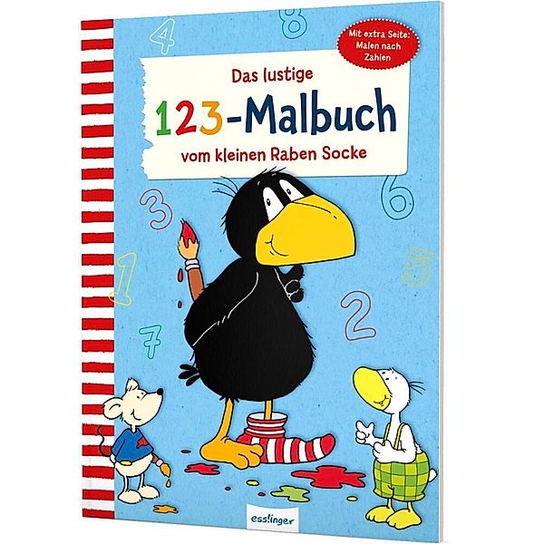 Der kleine Rabe Socke: Das lustige 1 2 3 - Malbuch vom kleinen Raben Socke