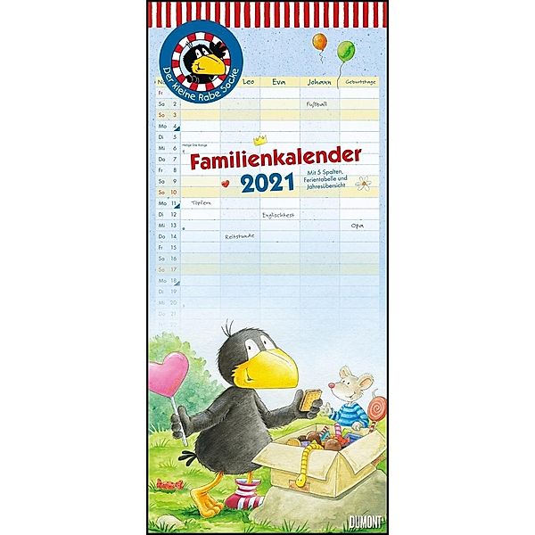 Der kleine Rabe Socke Familienkalender 2021, Nele Moost