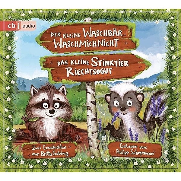 Der kleine Waschbär Waschmichnicht und Das kleine Stinktier Riechtsogut,1 Audio-CD, Britta Sabbag