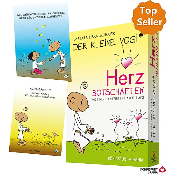 Der Kleine Yogi Herzbotschaften, 40 Impulskarten mit Anleitung, Barbara Liera Schauer