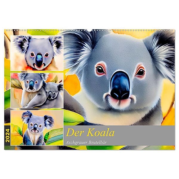 Der Koala 2024. Aschgrauer Beutelbär (Wandkalender 2024 DIN A2 quer), CALVENDO Monatskalender, Steffani Lehmann