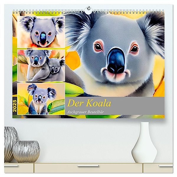 Der Koala 2025. Aschgrauer Beutelbär (hochwertiger Premium Wandkalender 2025 DIN A2 quer), Kunstdruck in Hochglanz, Calvendo, Steffani Lehmann