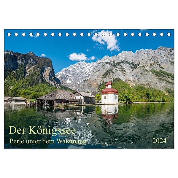 Der Königssee Perle unter dem Watzmann (Tischkalender 2024 DIN A5 quer), CALVENDO Monatskalender, Prime Selection