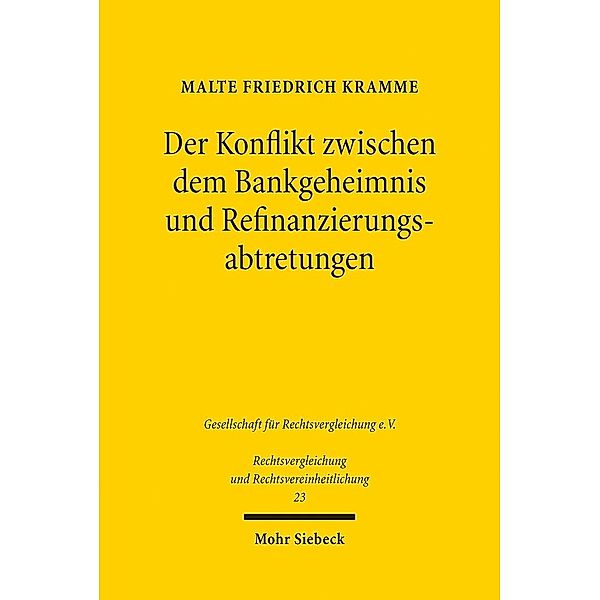 Der Konflikt zwischen dem Bankgeheimnis und Refinanzierungsabtretungen, Malte Friedrich Kramme