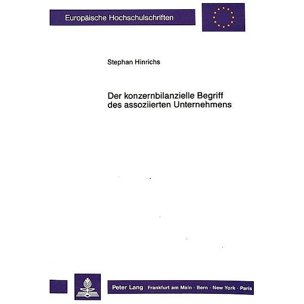 Der konzernbilanzielle Begriff des assoziierten Unternehmens, Stephan Hinrichs