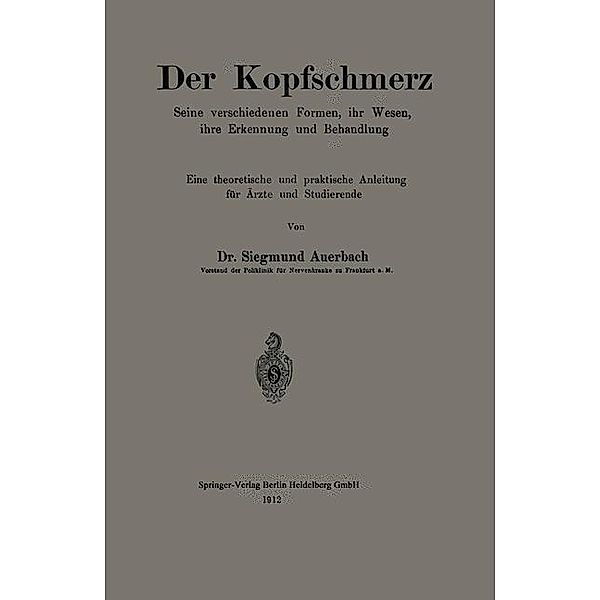 Der Kopfschmerz, Siegmund Auerbach