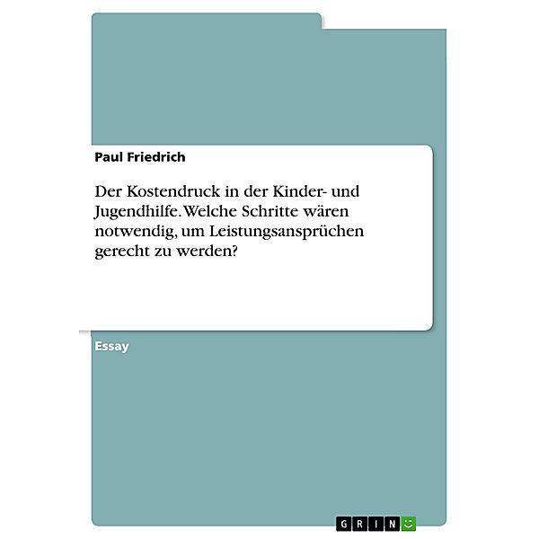 Der Kostendruck in der Kinder- und Jugendhilfe. Welche Schritte wären notwendig, um Leistungsansprüchen gerecht zu werden?, Paul Friedrich