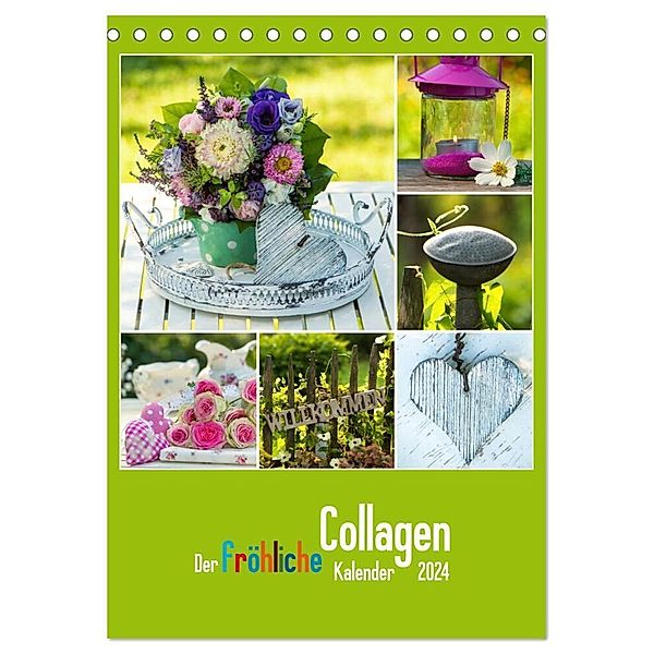 Der kunterbunte Collagen Kalender (Tischkalender 2024 DIN A5 hoch), CALVENDO Monatskalender, Judith Dzierzawa - DoraZett