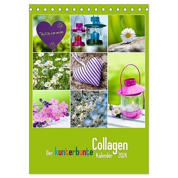 Der kunterbunte Collagen Kalender (Tischkalender 2024 DIN A5 hoch), CALVENDO Monatskalender, Judith dzierzawa