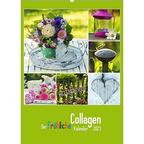 Der kunterbunte Collagen Kalender (Wandkalender 2023 DIN A2 hoch), Judith Dzierzawa - DoraZett