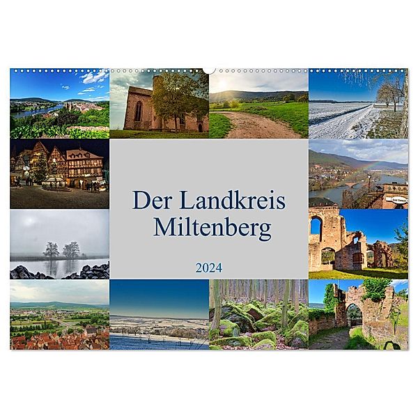 Der Landkreis Miltenberg (Wandkalender 2024 DIN A2 quer), CALVENDO Monatskalender, Jessica Meisenzahl