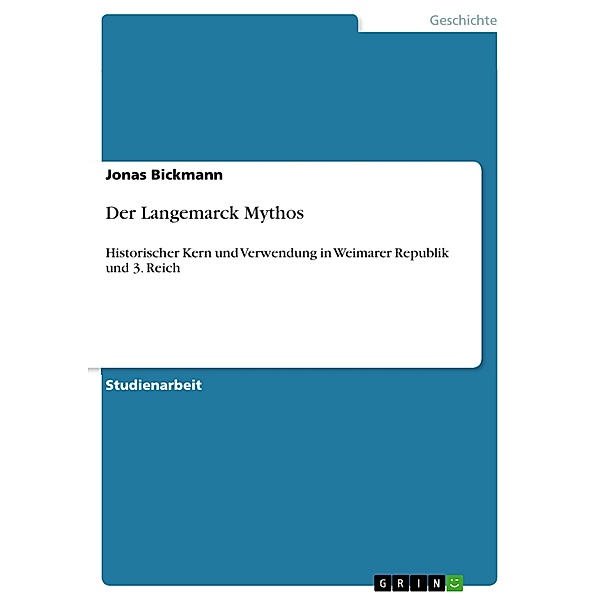 Der Langemarck Mythos, Jonas Bickmann