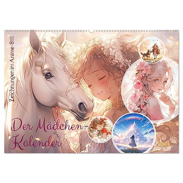 Der Mädchen-Kalender (Wandkalender 2025 DIN A2 quer), CALVENDO Monatskalender, Calvendo, Cathrin Illgen