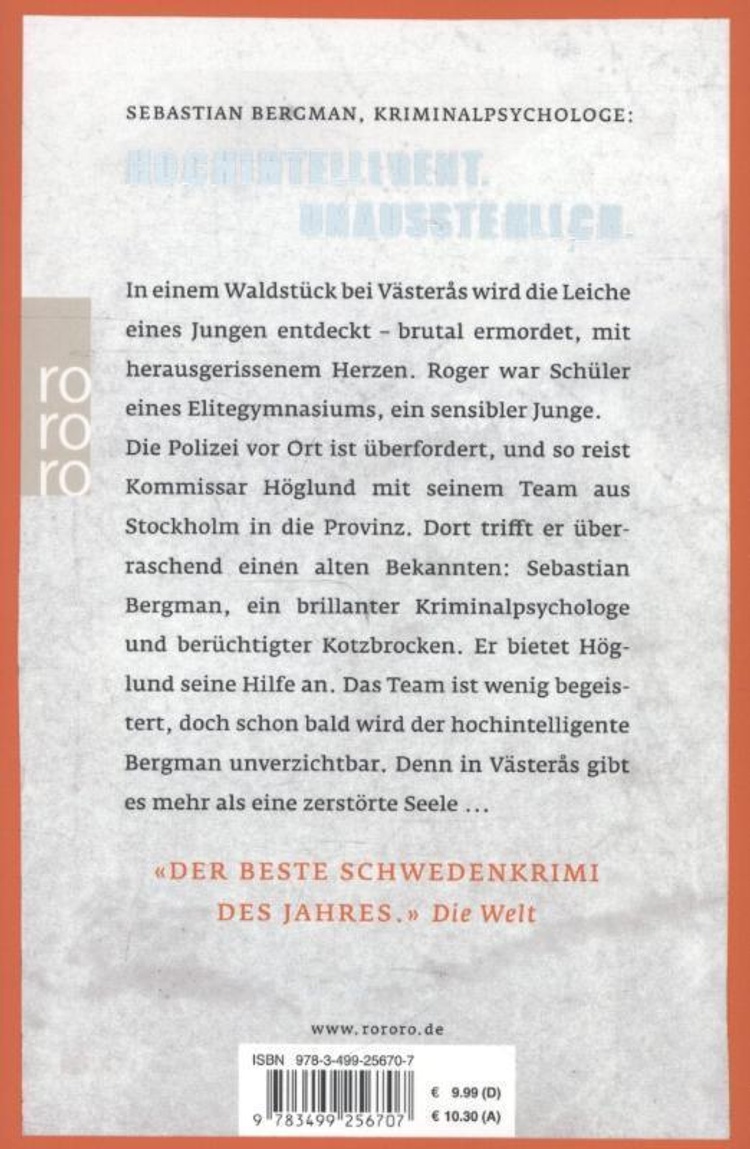 Der Mann Der Kein Morder War Sebastian Bergman Bd 1 Buch