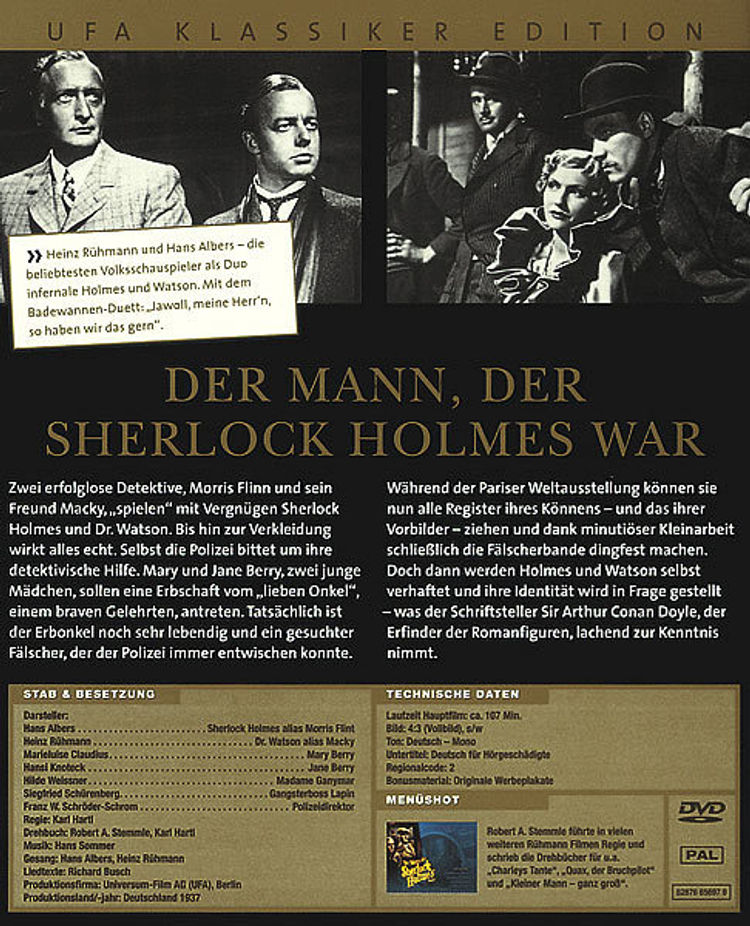 Der Mann, der Sherlock Holmes war, DVD DVD | Weltbild.de