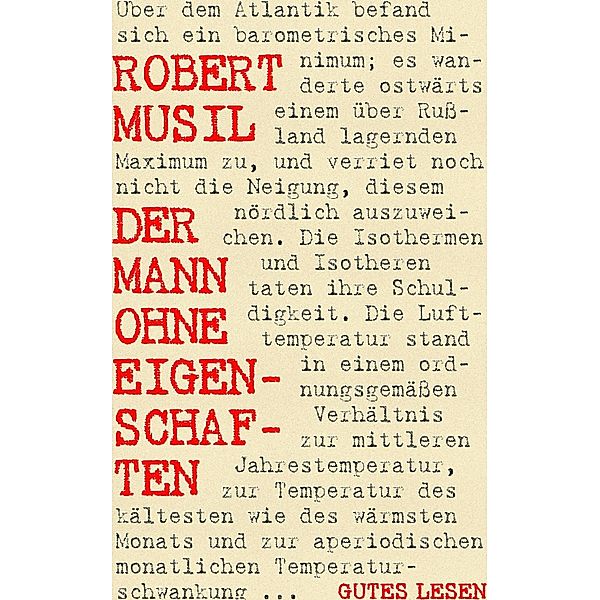 Der Mann ohne Eigenschaften, Robert Musil