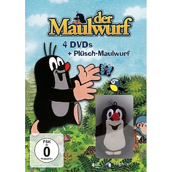 Der Maulwurf, 4 DVDs + Plüsch-Maulwurf